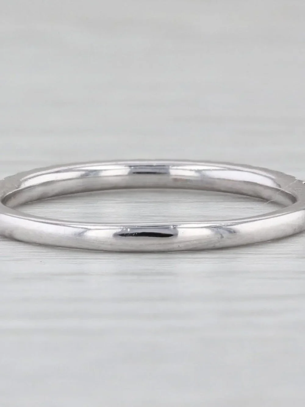0.26ctw Amethyst Stackable Ring 14k White Gold Size 9.25 Wedding Band